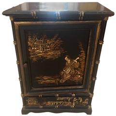 Diminutive Elegant Chinoiserie End Table or Nightstand