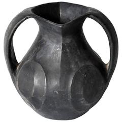 Two-Handled Blackware Vase