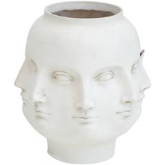 Modern Ceramic Face Vase