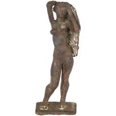 Herman Hohaus Sculpture "Woman with Long Hair"