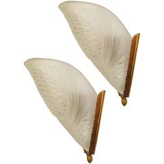 Pair of Art Deco Wall Sconces by Jean Noverdy, France, circa 1925