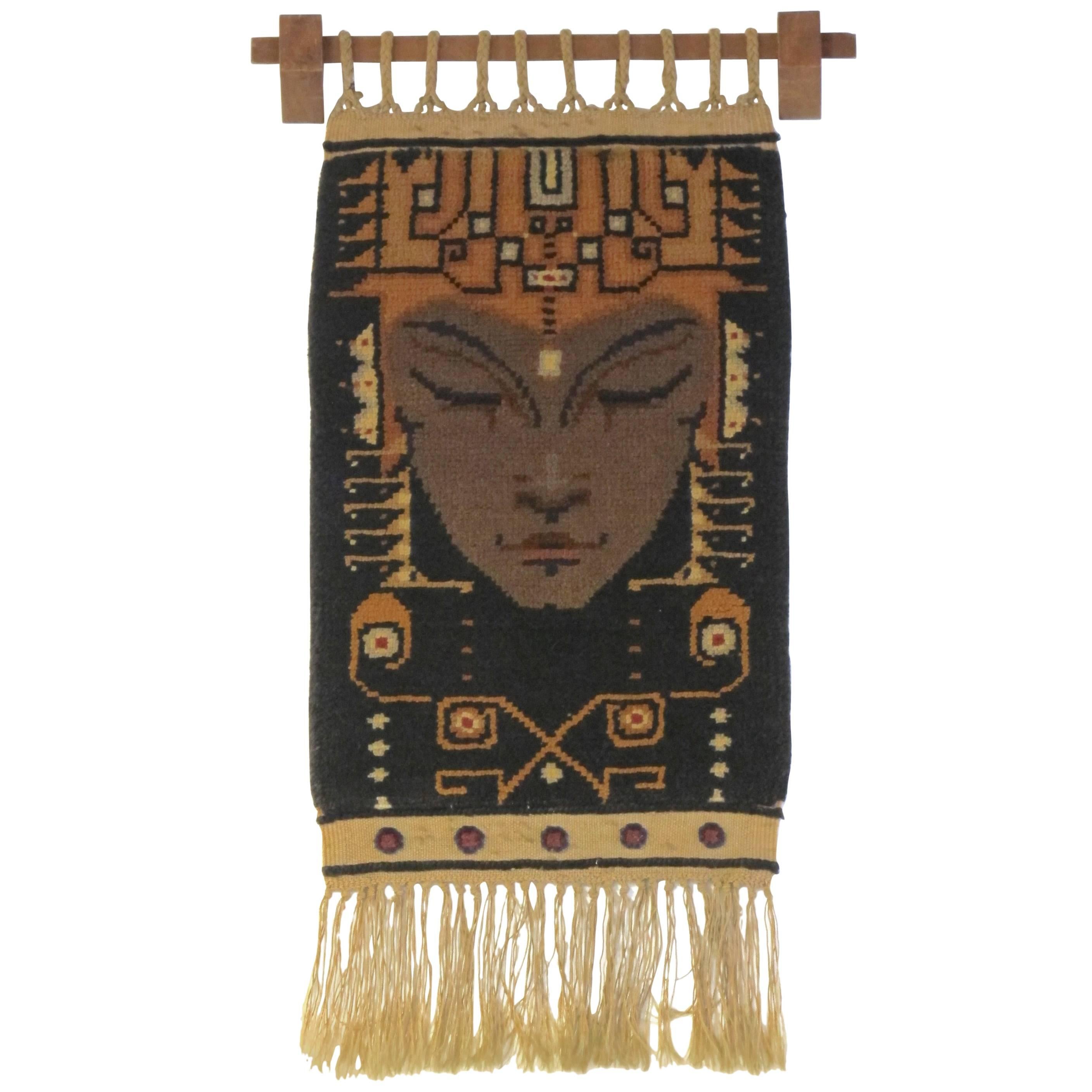 Hand-Knotted Amsterdam School Tapestry by Kinheim Beverwijk, Dutch Art Deco