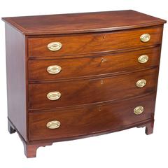 Antique George III Bowfront Chest of Drawers and Slide, circa 1790