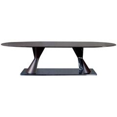 Stars Table Lacquered Solid Wood Top and Bronze Base 4