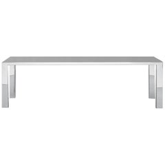 Sharp Mirror Table in Polished Stainless Steel