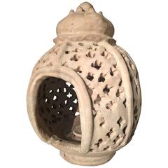 Ceramic Candle-Essence Burner, White, Thailand, 15th Century