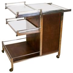 Amazing Original Bar Cart by Jacques Adnet, Art DéCo/Modernism, circa 1935