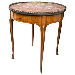Marble-Topped Galleried Gueridon Table 2