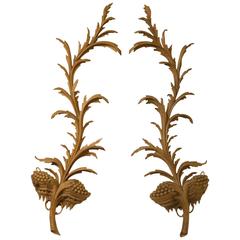 Pair of Carved Limewood George II Style Wall Appliqués