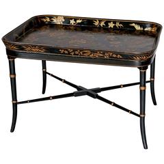Regency Rectangular Papier-Mâché Tray Table