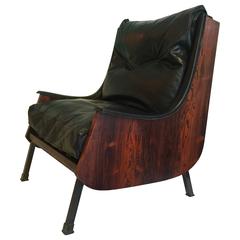 Carlo de Carli Rosewood and Leather Armchair, circa 1960s-1970s 9