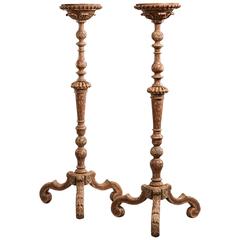 Antique Pair of William and Mary Gilt Torchères