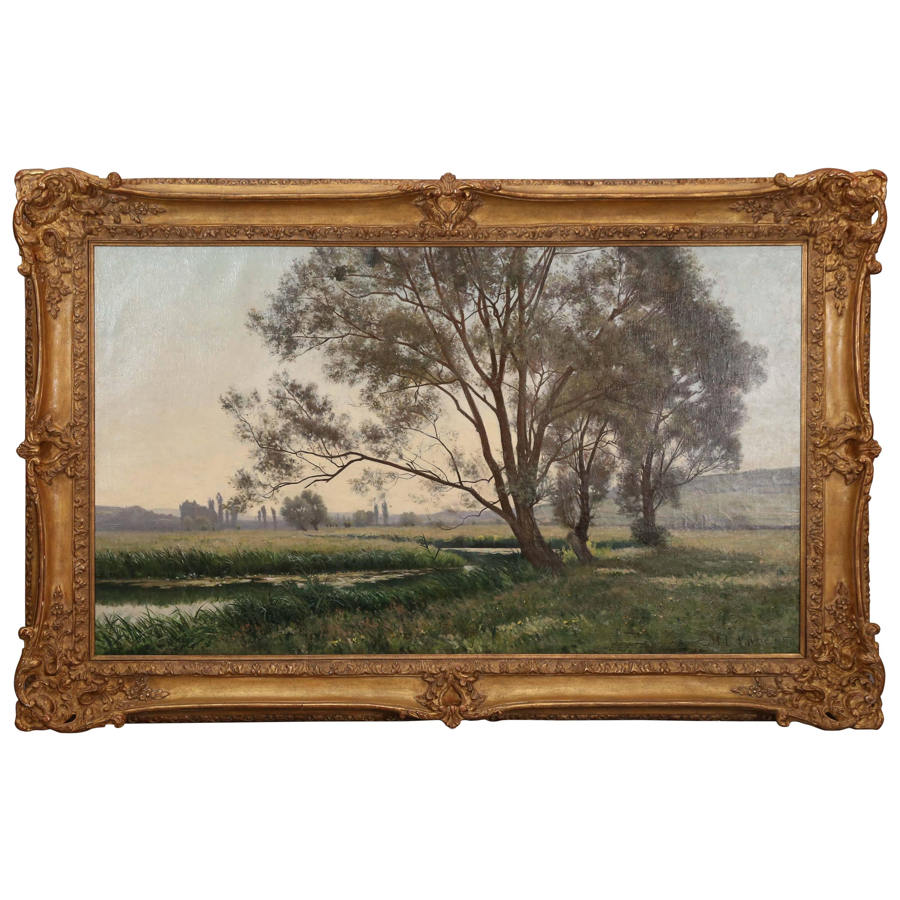 "Un Matin En Franche Comte Oil Painting by Marie Leonce Vaysse, 1881 For Sale