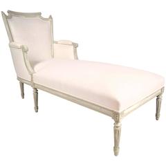 French Antique Louis XVI Chaise Lounge