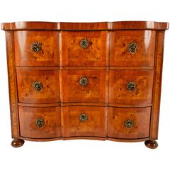 Antique Late 19th Century Inlaid Colonial Baroque Inlaid Chest of Drawers