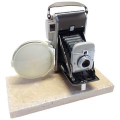 Polaroid Retro Camera, Circa 1957, Pristine Sculpture Mounted On Stone ON SALE