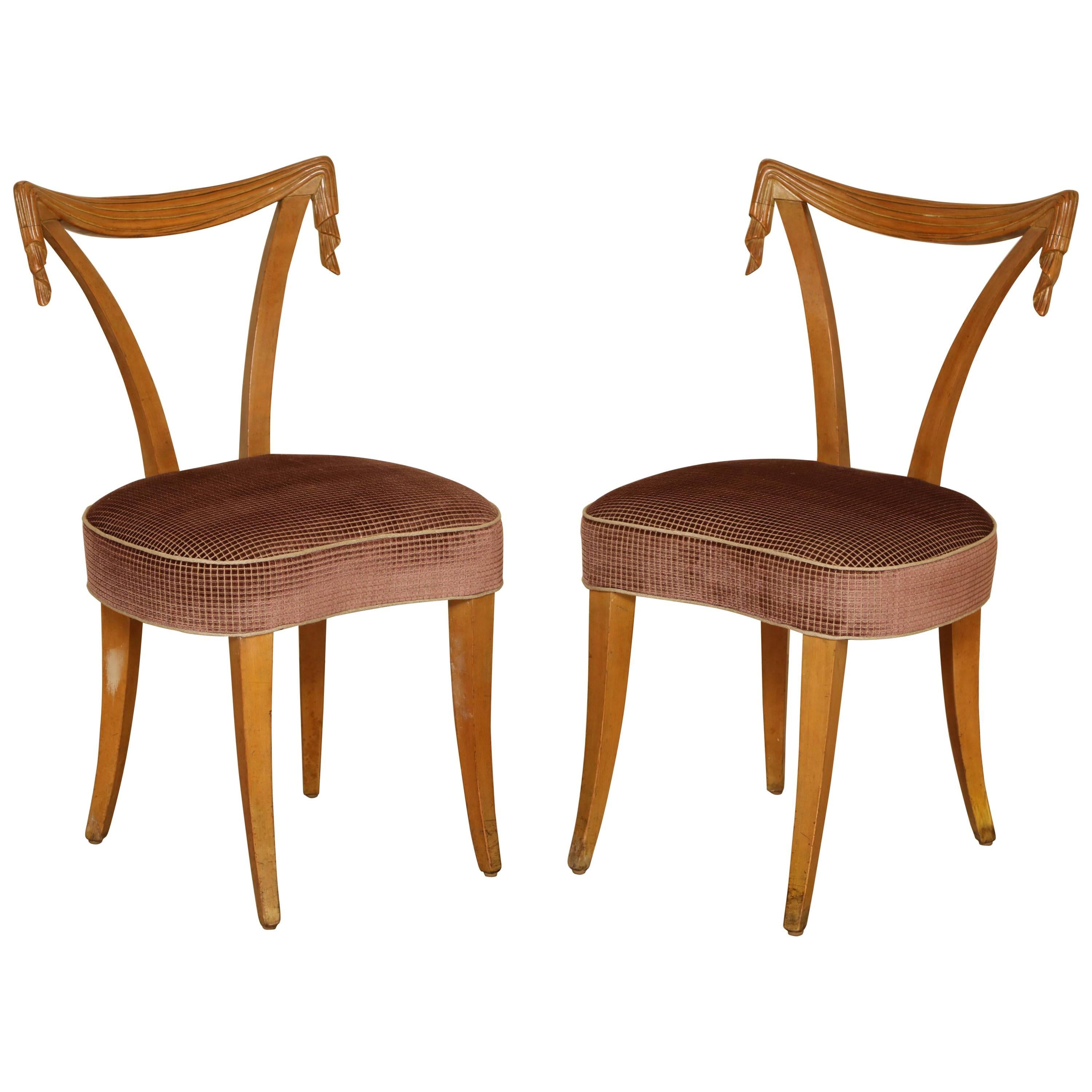Pair of Grosfeld House Chairs For Sale
