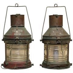 Pair of MP Galloway Limited Leith Masthead Ship's Lanterns