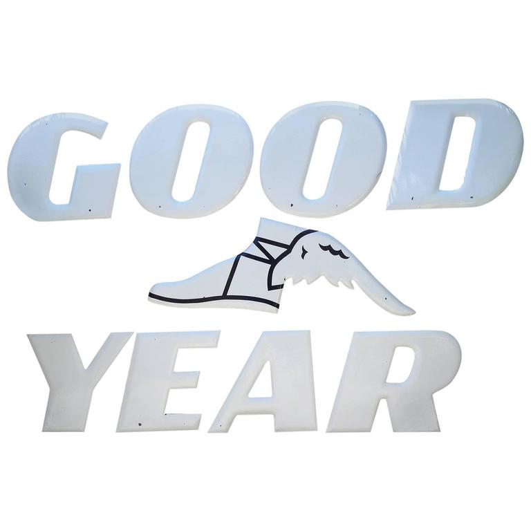 Goodyear Tires Porcelain Enamel Automotive Sign at 1stDibs