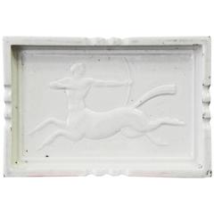 "Centaur with Bow," Highly Rare Art Deco Dish with Bas Relief by Williams