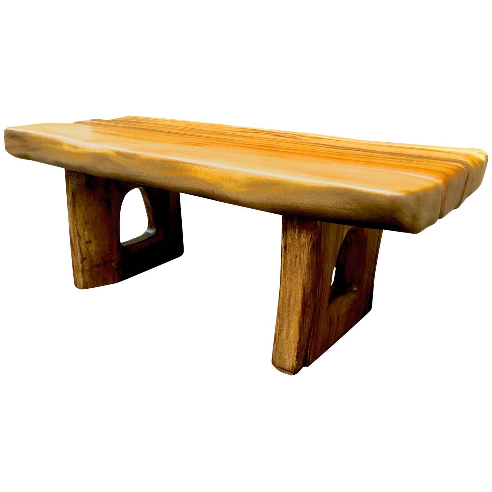Superb Sturdy Organic Coffee Table in the Style of Alexandre Noll For Sale