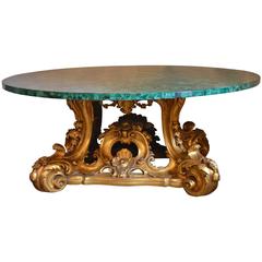 Table basse en malachite russe