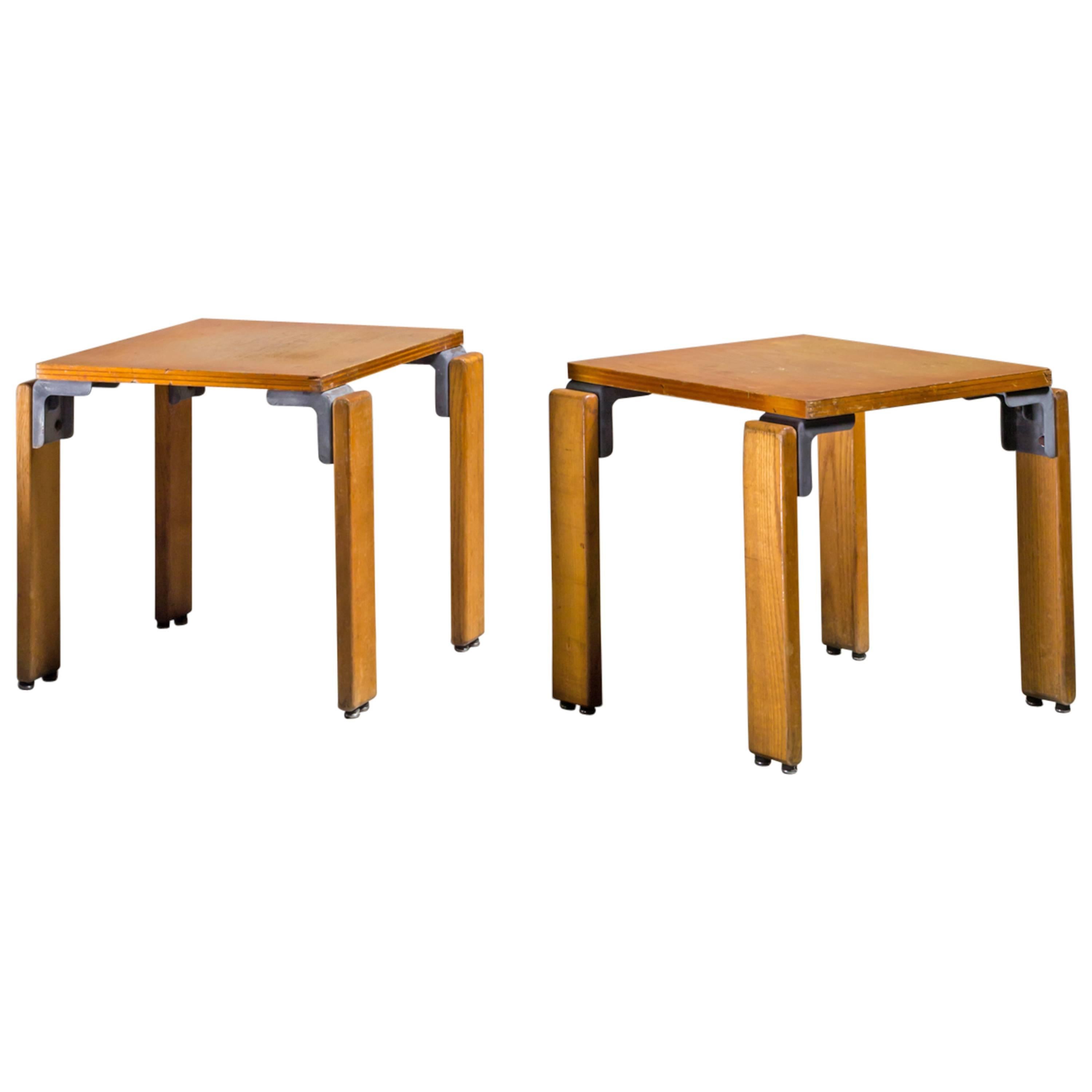 Georges Candilis & Anja Blomstedt Pair of Stools or Side Tables, France, 1968 For Sale