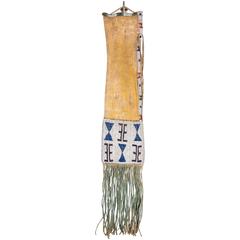 Antique Plains Beaded Pipe Bag, Arapaho, circa 1870 Classic Period