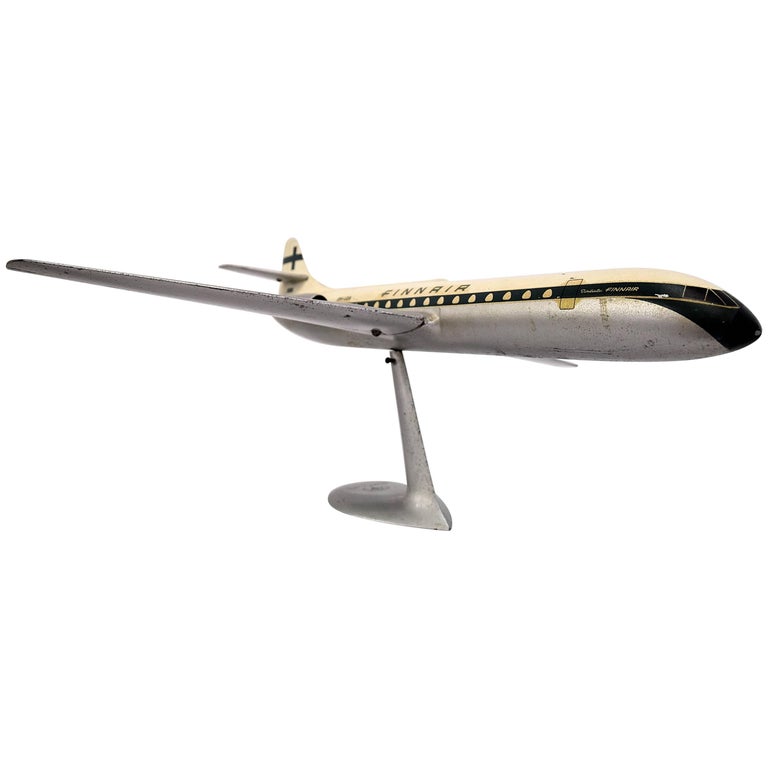 Caravelle Late 1950s Finnair Airplane Model For Sale