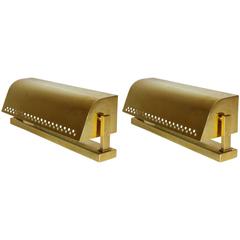 Pair of Brass Sconces Mid-Century Modern, 1950s, Italy 9