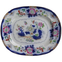 Antique Mason's (F Morley & Co) Ironstone Platter hand painted Chinoiserie, Ca 1850