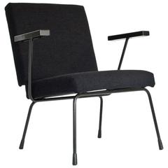 1950s Dutch Industrial 1401 Chair by Wim Rietveld for Gispen, New Upholstered