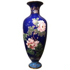 Large Meiji Period Vase, Cloisonné Enamel, Japan, 1900-1920