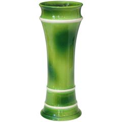 Retro Large Mancioli Variegated Kiwi Green Raymor Italian Art Pottery Vase