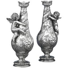 Silvered Bronze Vases 5