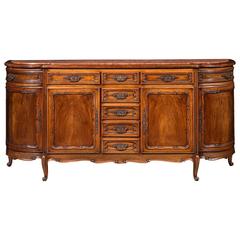 French Provincial Red Marble-Top Buffet