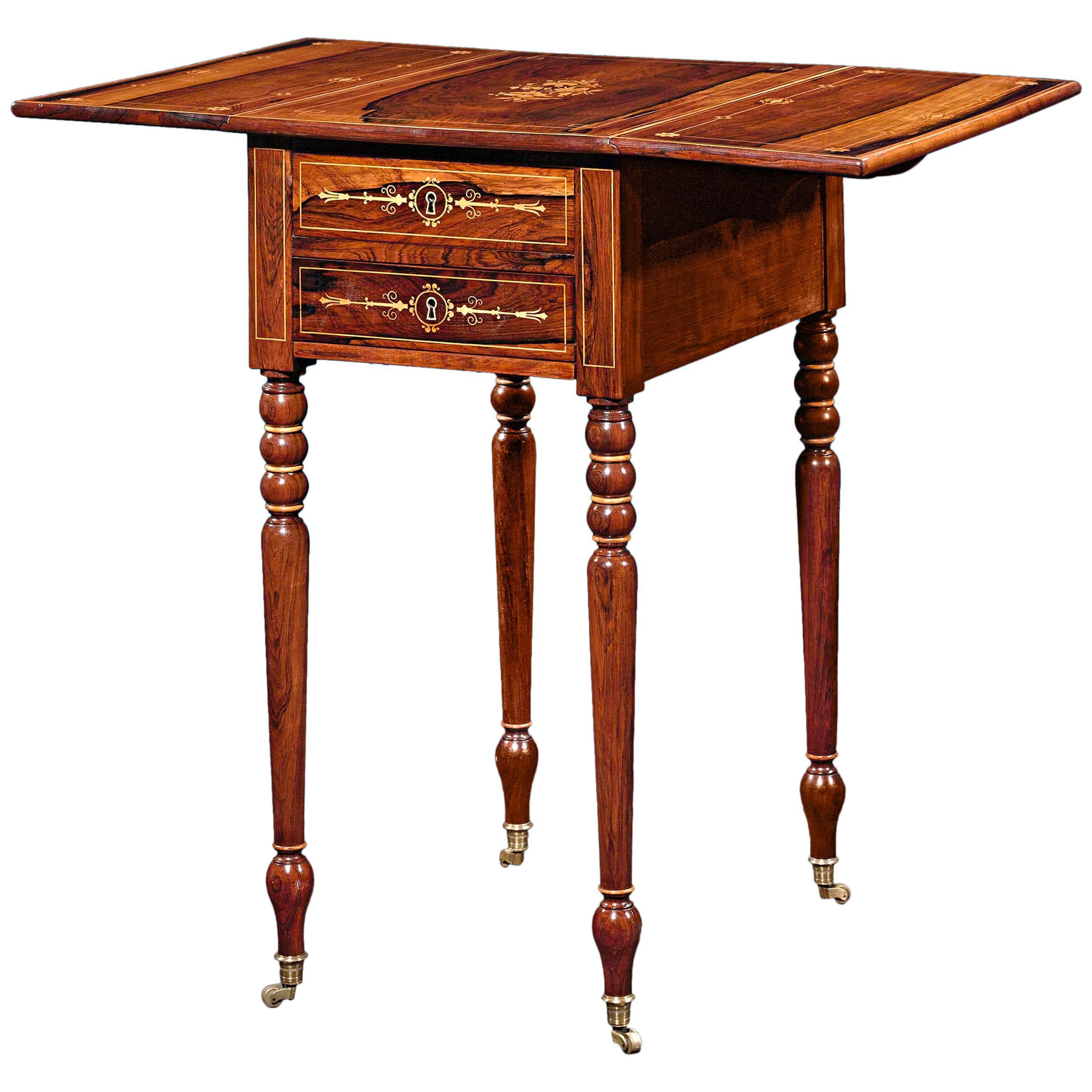 Charles X Marquetry Side Table