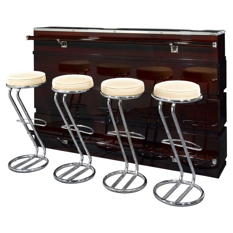 Art Deco Bar and Stools For Sale at 1stdibs
