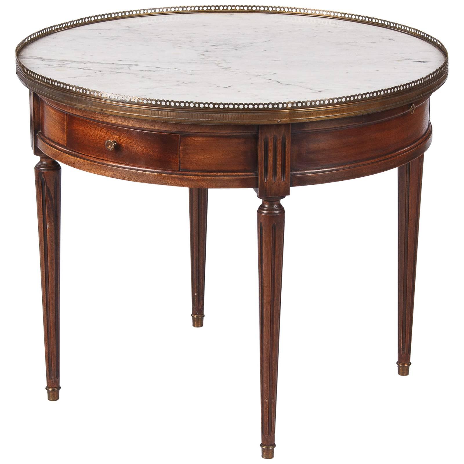 Louis XVI Style Marble-Top Coffee or Side Table, Early 1900s