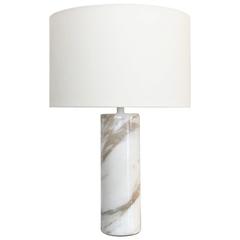 Lampe de table italienne en marbre de Carrera par Nessen