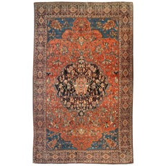 Antique Exceptional 19th Century Sarouk Farahan Rug