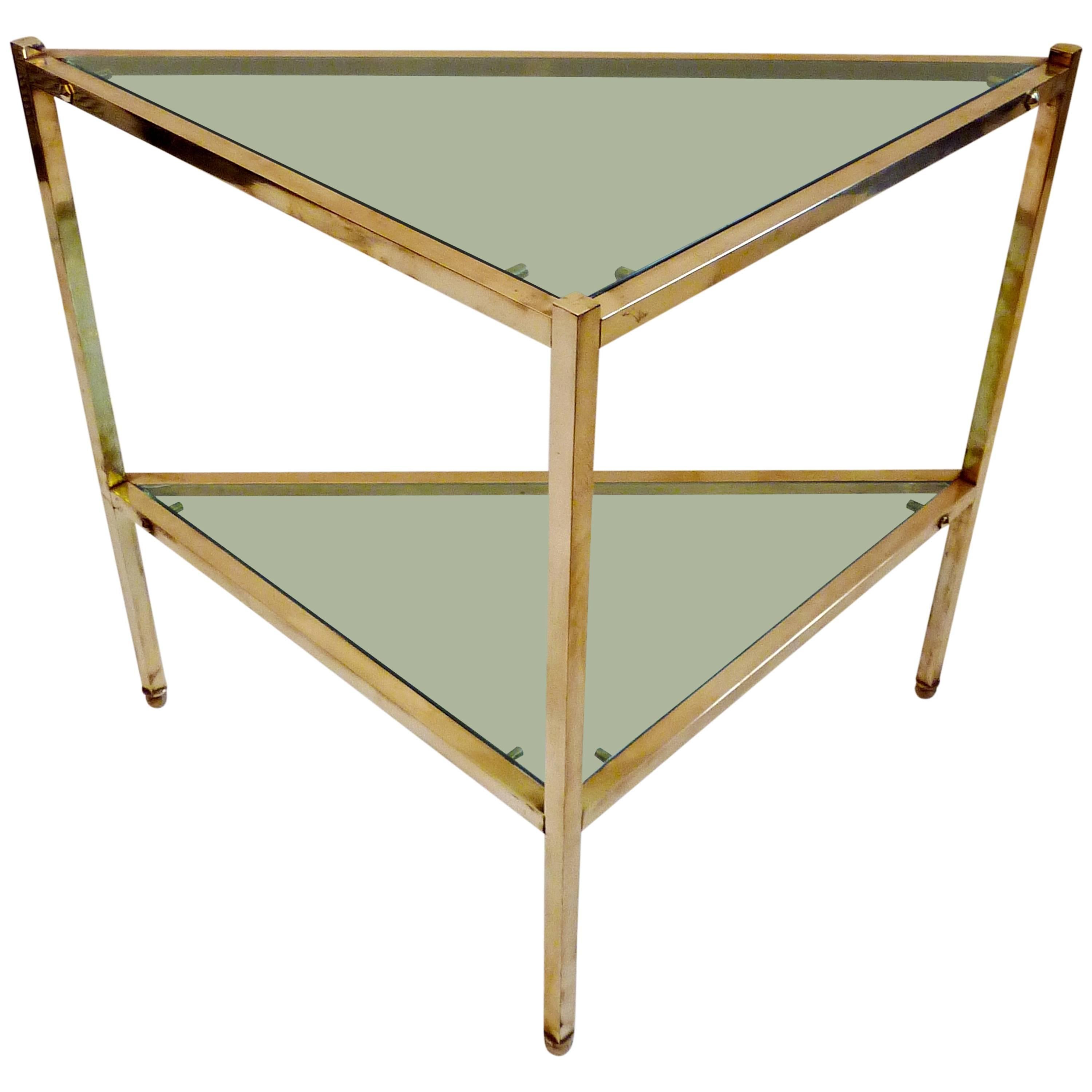 Mid-Century Triangular Side Table, 1950s