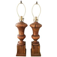 Pair of Pearwood Table Lamps