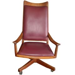 John Nyquist, Executive Swivel, Chair or Armchair in Walnut / Leather 6