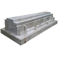 1930 Architettonico argentato Foundry Form A Casting Coffee Table Giardino