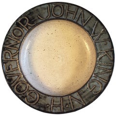 N.H. Governor John W. King Political Campaign Charger by Gerry Williams