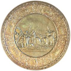 A Fine Historicism Charger Depicting Entry of Henry IV into Paris, March 22 1594