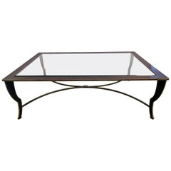Maison Ramsay Gilded Wrought Iron Coffee Table, offered by La Porte