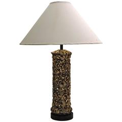 1960s Gilded Plaster Faux Rocks Lamp 9