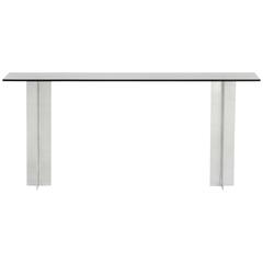 Pace Smoked Glass Console Table